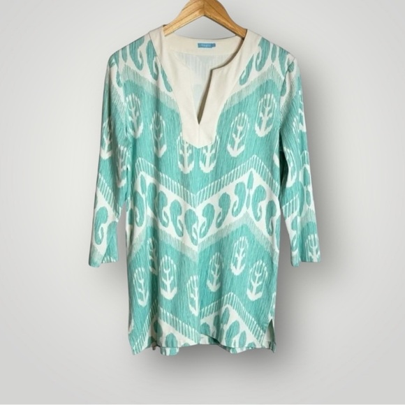 J. McLaughlin | Catalina Cloth Pullover Top Anchor Seahorse EUC - Picture 2 of 8